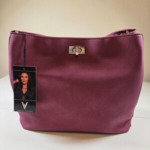 Vanessa Williams Posh Hobo Bag Merlot Burgundy NWT Sealed Strap Dust Bag